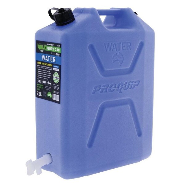 Hulk 4x4 Heavy Duty Plastic Food Grade Water Jerry Can/Container 22L w/ Tap