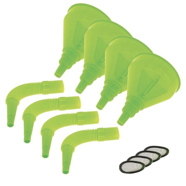 4PK Hulk 4x4 Heavy Duty Filter Fuel/Fluid Funnel w/Attachable Filter 145x380mm