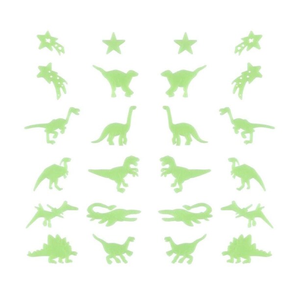 Dinosaur Wall Decal for Kid Room, Glow in The Dark Stickers Removable Party Gift