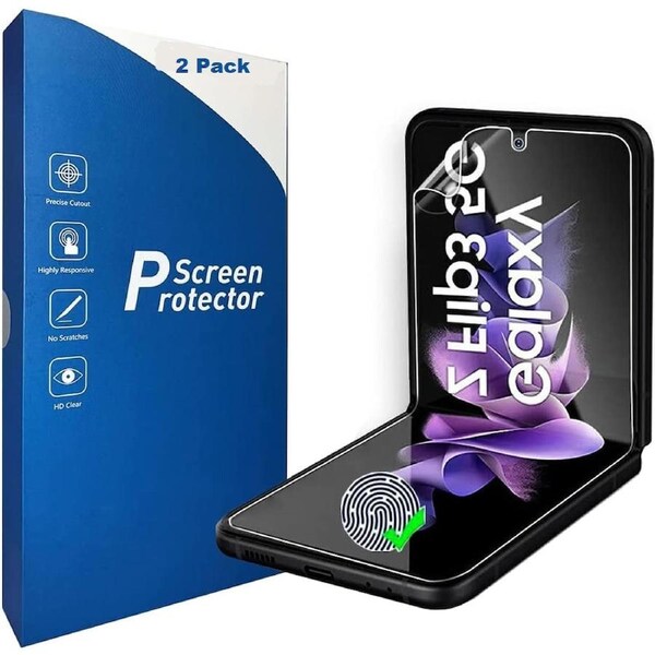 [2 Pack] Front Hydrogel Screen Protector For Z Flip 4 5G Scratch Resistance & Finger Print Support-Z Flip4 5G