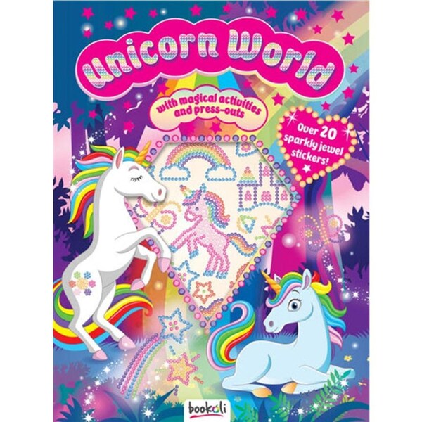 Puffy Sticker Jewel Unicorn World
