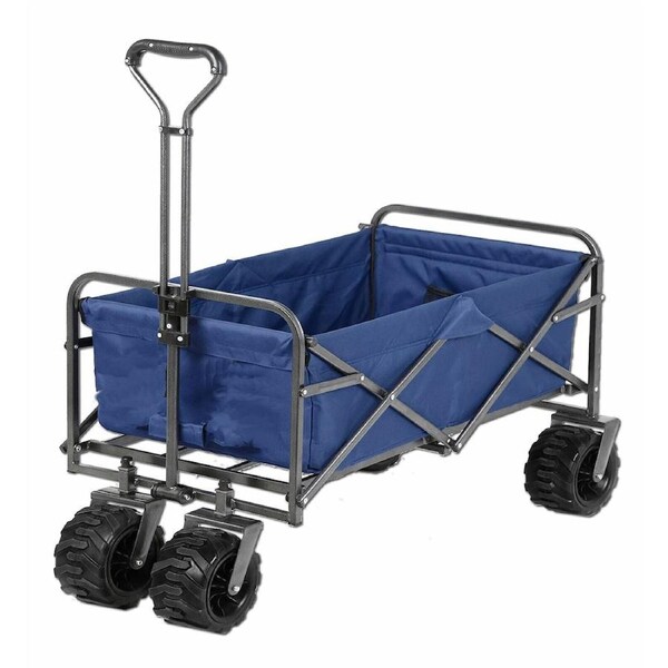 Big Wheels Heavy Duty Folding Beach Garden Wagon Cart Outdoor Camping Trolley