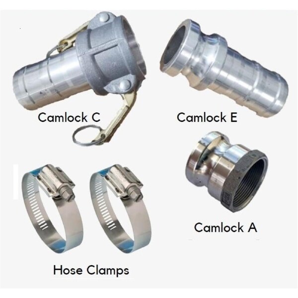 80mm (3 inch) Aluminium Camlock Fittings Kit