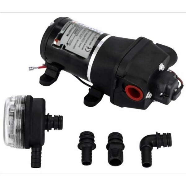 Electric Water Pump 12V Diaphgram 40 PSI 17L/min Max Flow for Caravan Boat RV