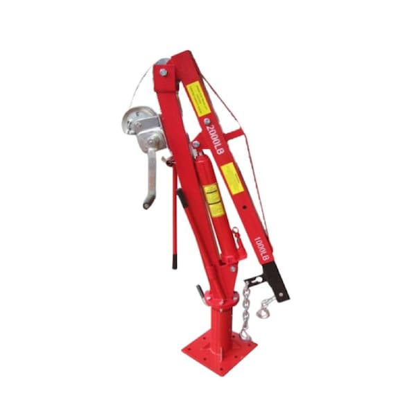 Hydraulic Swivel Crane 450/ 900 kg with Cable Winch 360o UTE Truck Car Lift