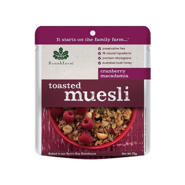 20 x Toasted Muesli Cereal w/Cranberry Sachet 50g