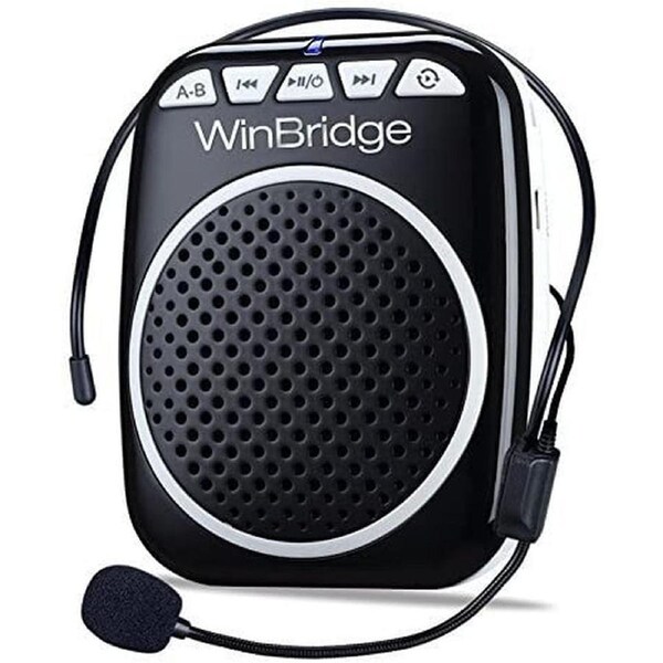 Winbridge WB001 Portable Voice Amplifier with Headset Microphone Personal Speaker Mic Rechargeable Ultralight for Teachers, Elderly, Tour Guides, Coaches, Presentations, Teacher
