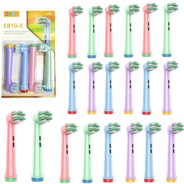 Kids Electric Toothbrush Heads for Oral B, Replacement Brush Heads for Kids Brush Heads Compatible with Sensitive Clean, Soft Bristles,Pack of 20