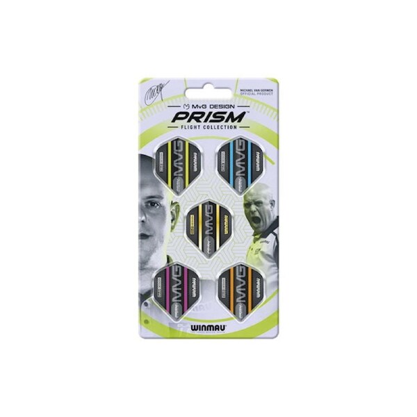 Winmau MVG Prism Flight Collection 100 Micron (Pack of 5 sets of 3 fights)