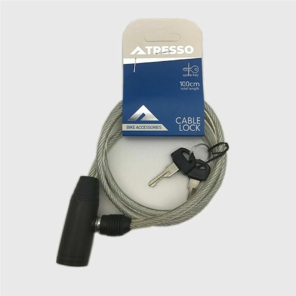 1M Bicycle Bike Cycling Cable Lock Keys Security Safety Wire Lock Multi-Function