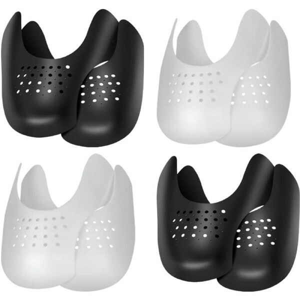 4 Pairs Anti-Wrinkle Shoes Crease Protectors Toe Box Decreaser, Shoes Crease Guards for Sneaker and Running Casual Shoes, Men's 7-12/ Women's 5-8