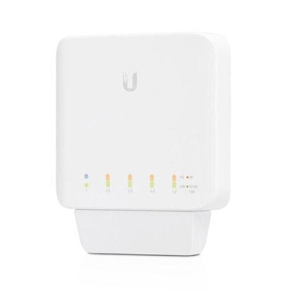 Ubiquiti UniFi USW Flex - Managed, Layer 2 Gigabit switch with auto-sensing 802.3af PoE support. 1x PoE In, 4x PoE Out