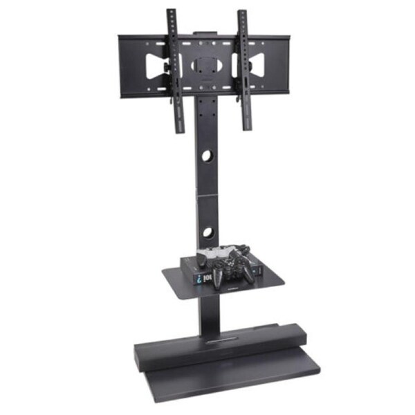 Floor TV Stand with Swivel and Height Adjustment