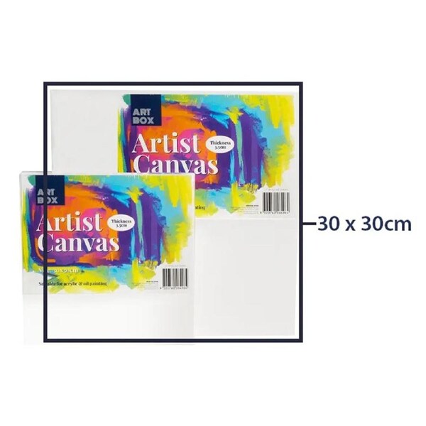 12x Thick Artist Blank Canvas Oil Acrylic Painting 30X30 Stretched Art Paint