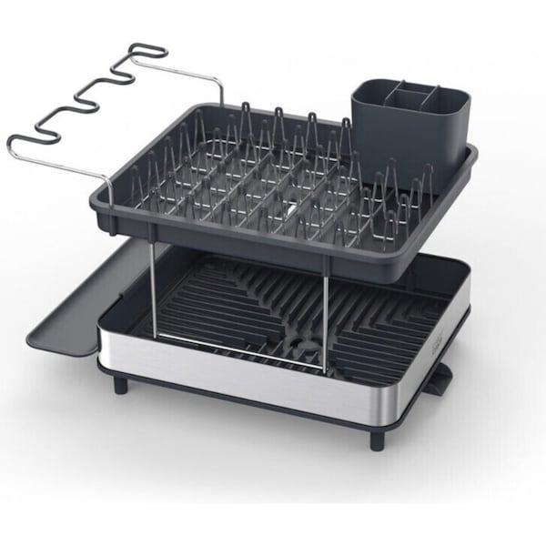 Joseph Joseph Excel Steel 2-tier Dish Rack - Grey