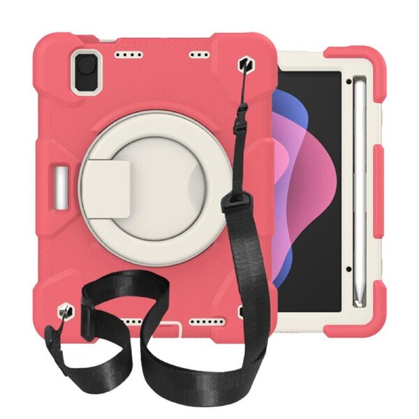 Nevenka iPad Case For iPad Mini 6 with 360 Swivel Stand-Begonia Red