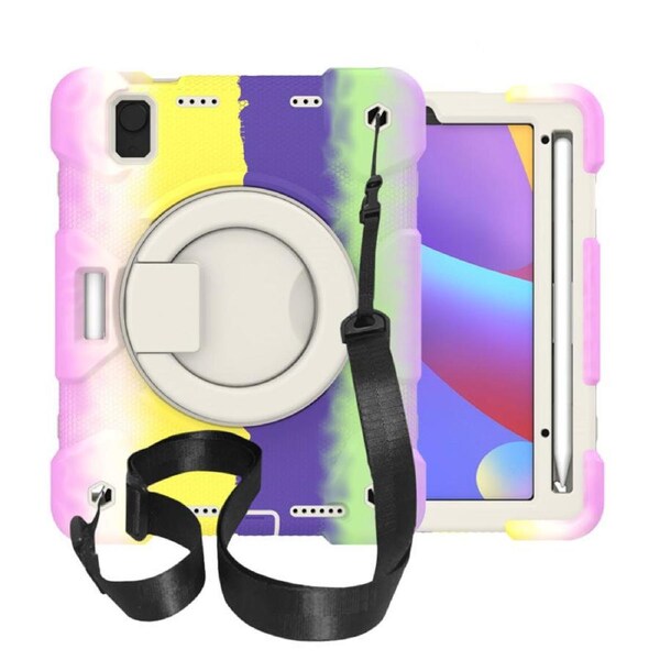 Nevenka iPad Case For iPad Mini 6 with 360 Swivel Stand-Colorful Purple