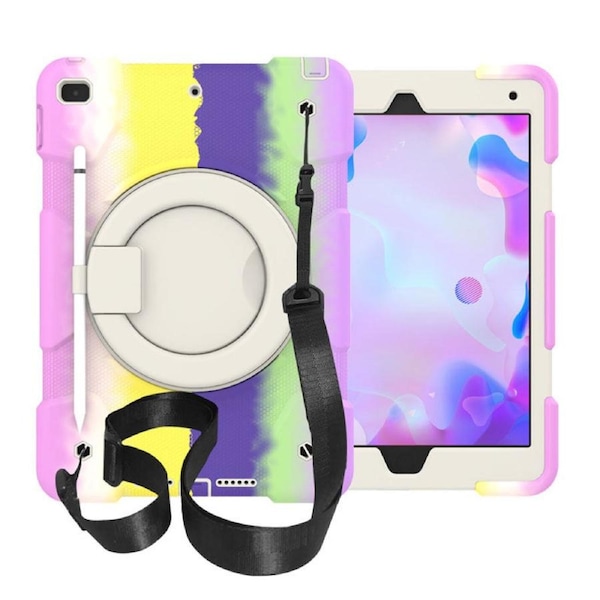 Nevenka iPad Case For iPad 10.2 with 360 Swivel Stand-Colorful Purple