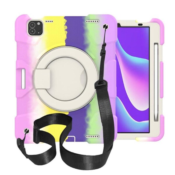 Nevenka iPad Case For iPad Pro 11/Air 4 with 360 Swivel Stand-Colorful Purple