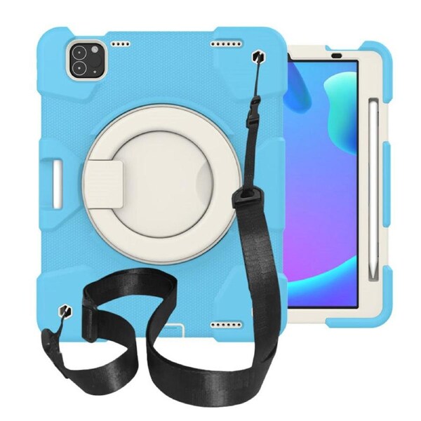 Nevenka iPad Case For iPad Air 5 with 360 Swivel Stand-Sky Blue
