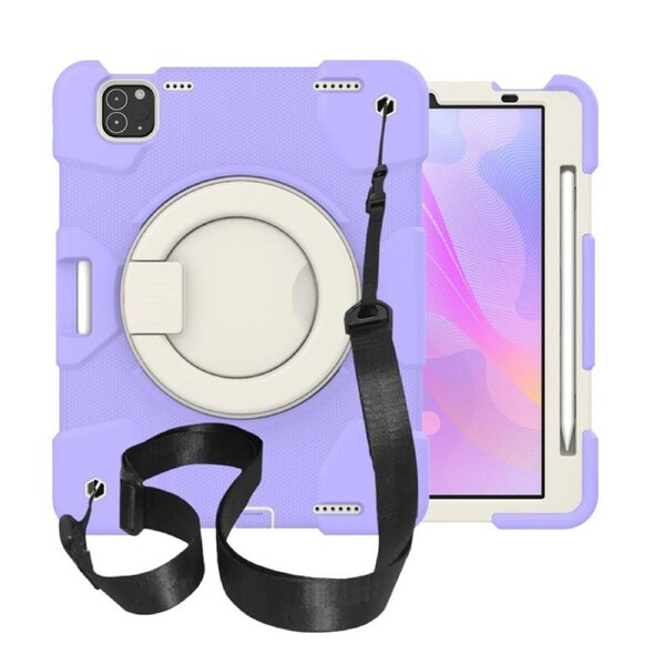 Nevenka iPad Case For iPad Air 5 with 360 Swivel Stand-Taro Purple