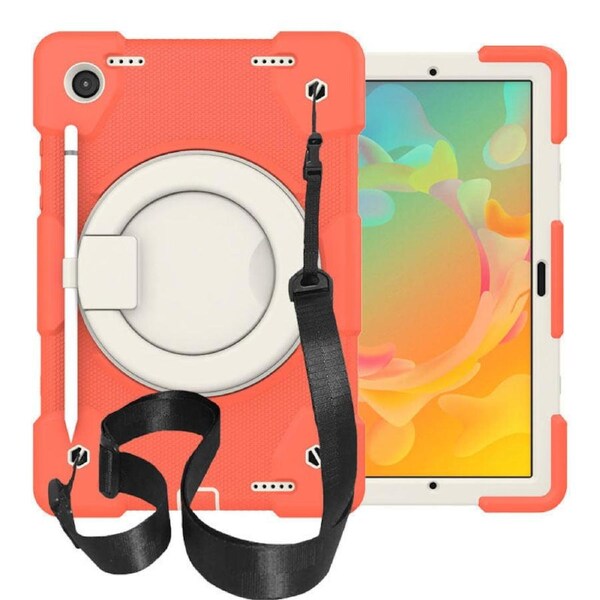 Nevenka Tab A 8 X200/X205 Samsung Tablet Case with 360 Swivel Stand-Coral Orange