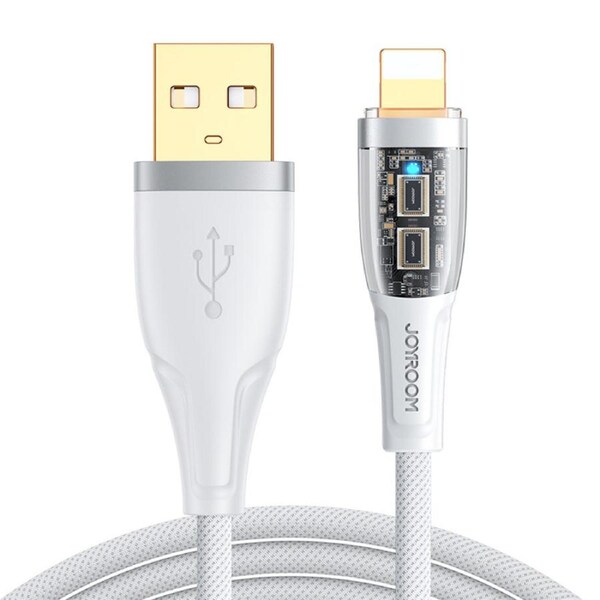 Nevenka 1.2m 2.4A USB A to Lightning Cable Smart Auto Disconnect for iPhone iPad-White