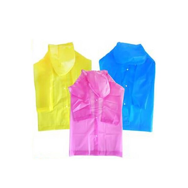 1x Kids Rain Coat Waterproof Poncho Reusable Plastic Camping Festival