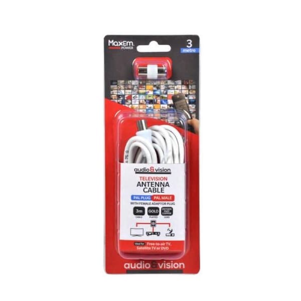 3M Antenna Cable Tv PAL Male with Female Adapter