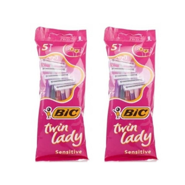 Ozoffer 10Pcs BIC Twin Lady Sensitive Razor