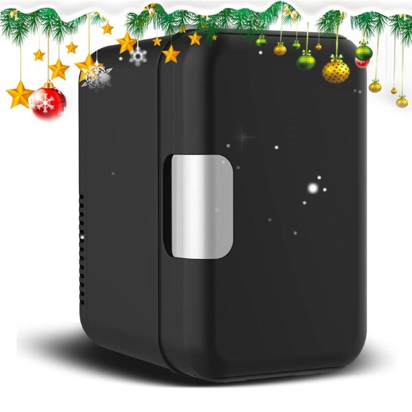ADVWIN 4L Mini Fridge for Bedroom, Car, Office Desk & Dorm Room, Black