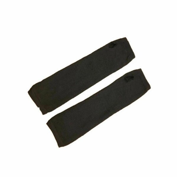 Long Knitted Wrist Arm Hand Warmer Fingerless Gloves Black
