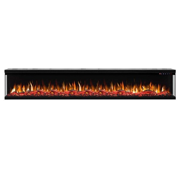 Fenton 1600W 3 Sided 100 Inch Recessed / Wall Mounted Electric Fireplace