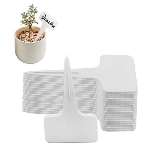 SpringUp T-type Plant Labels Flexible Plastic Garden Tags Nursey Seeding Pen 100PCS