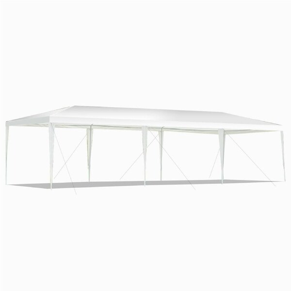 Costway 3x9m Outdoor Gazebo Wedding Party Event Tent Canopy Camping Shelter Garden White