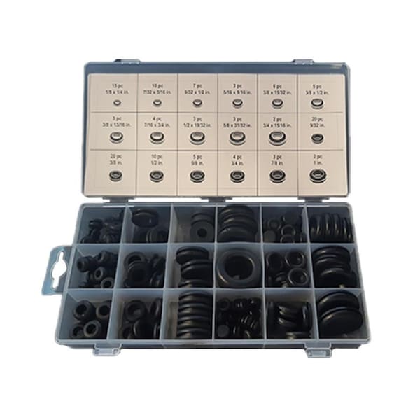 Rubber Grommet Assortment Kit 125pc