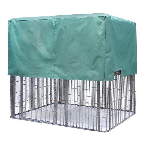 YES4PETS XXXXL Walk-in Bird Cat Dog Chicken Rabbit Cage Pet Parrot Aviary Perch 219x158x203cm With Green Cover