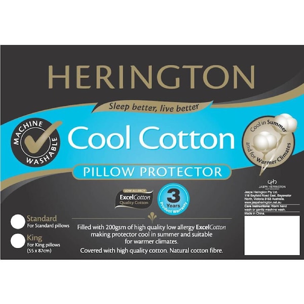 Herington Cool cotton king pillow protector