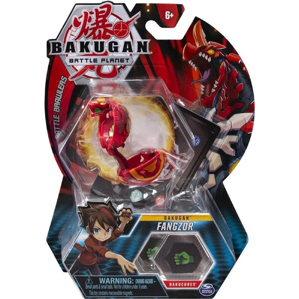 Bakugan, Fangzor, 2" Tall Collectible Action Figure & Trading Card, for Ages 6 & Up