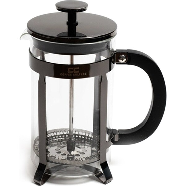 Coffee Culture 22cm/1L French Press Glass Tea/Coffee Plunger/Maker/Brewer Black