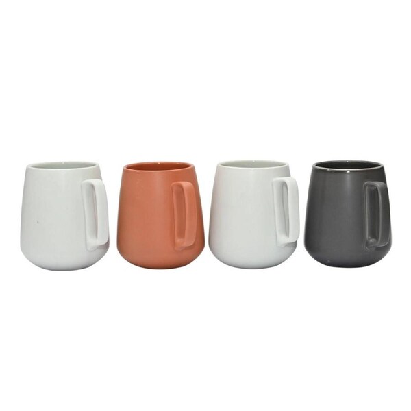 4pc Coffee Culture 350ml Matte Coffee & Tea Mug Hot/Cold Drink Cup Set Terrance
