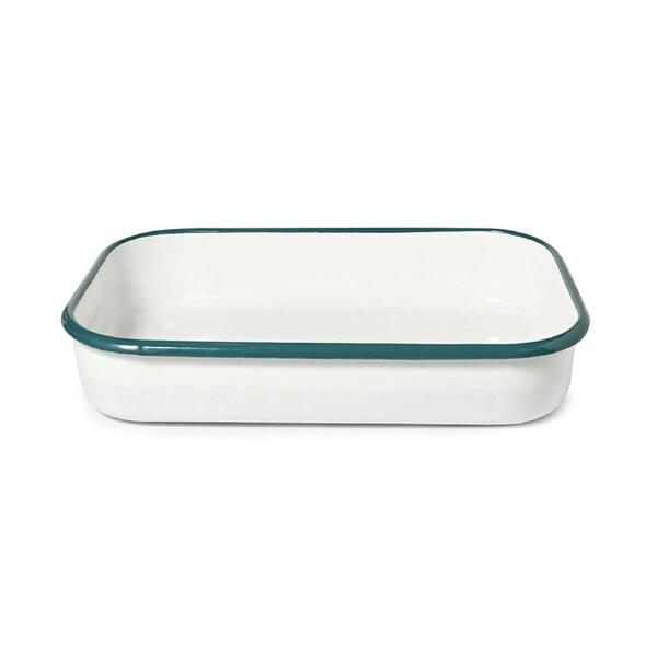 Classica St Clare 36x25cm Enamel Baking Dish Rectangle Cooking Bakeware White