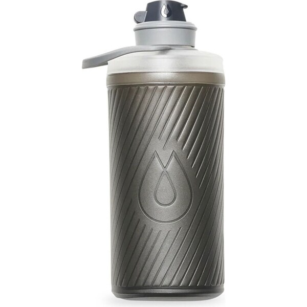 HydraPak Reusable 1L Flux Water Bottle Outdoor Drink Container Mammoth Grey