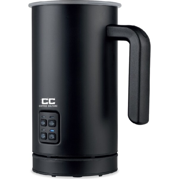 Coffee Culture 300ml Electric Milk Frother Stainless Steel Foamer Jug Black