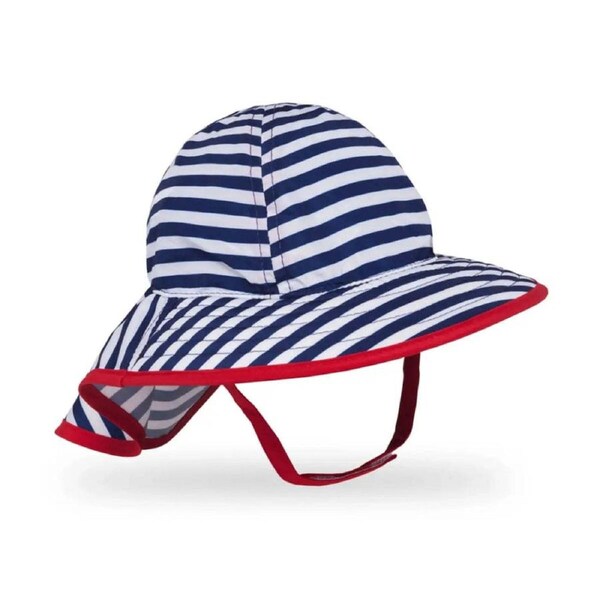 Sunday Afternoons Infant Sunsprout Hat - Navy / White Stripe (6 - 12 Months)