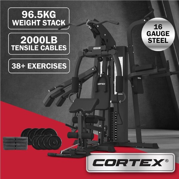 CORTEX GS7 Multi Station Home Gym with 98kg Weight Stack + 60kg Weight Plates Package Package