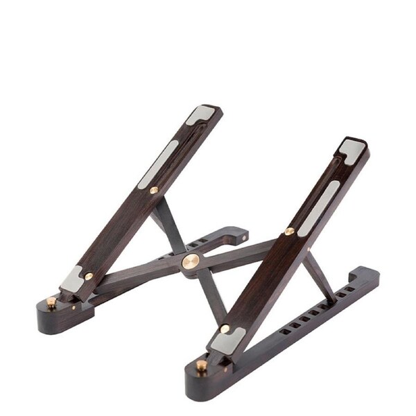 Nevenka Adjustable Wooden Laptop Stand Foldable Macbook Stand -Purple Sandalwood