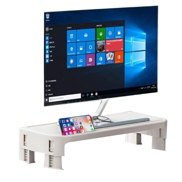 Nevenka Monitor Riser Stand Height Adjustable Laptop Stand-Apricot
