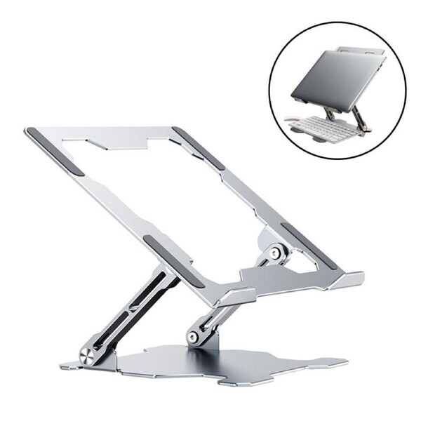 Nevenka Portable Laptops Stand Foldable Notebook Holder for 10 to 17 inch Laptops-Sliver