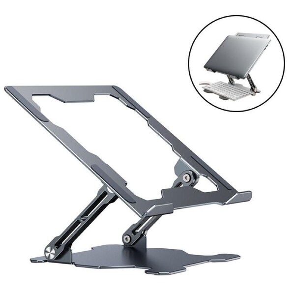 Nevenka Portable Laptops Stand Foldable Notebook Holder for 10 to 17 inch Laptops-GreyT618